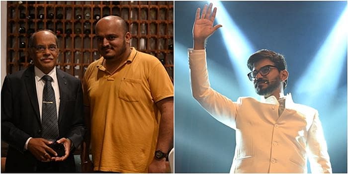 <strong>ನಾ. ಸೋಮೇಶ್ವರ ಜೊತೆ ಅಭಿಜಿತ್ ಮಹೇಶ್, ಪವನ್ ಕುಮಾರ್</strong>
